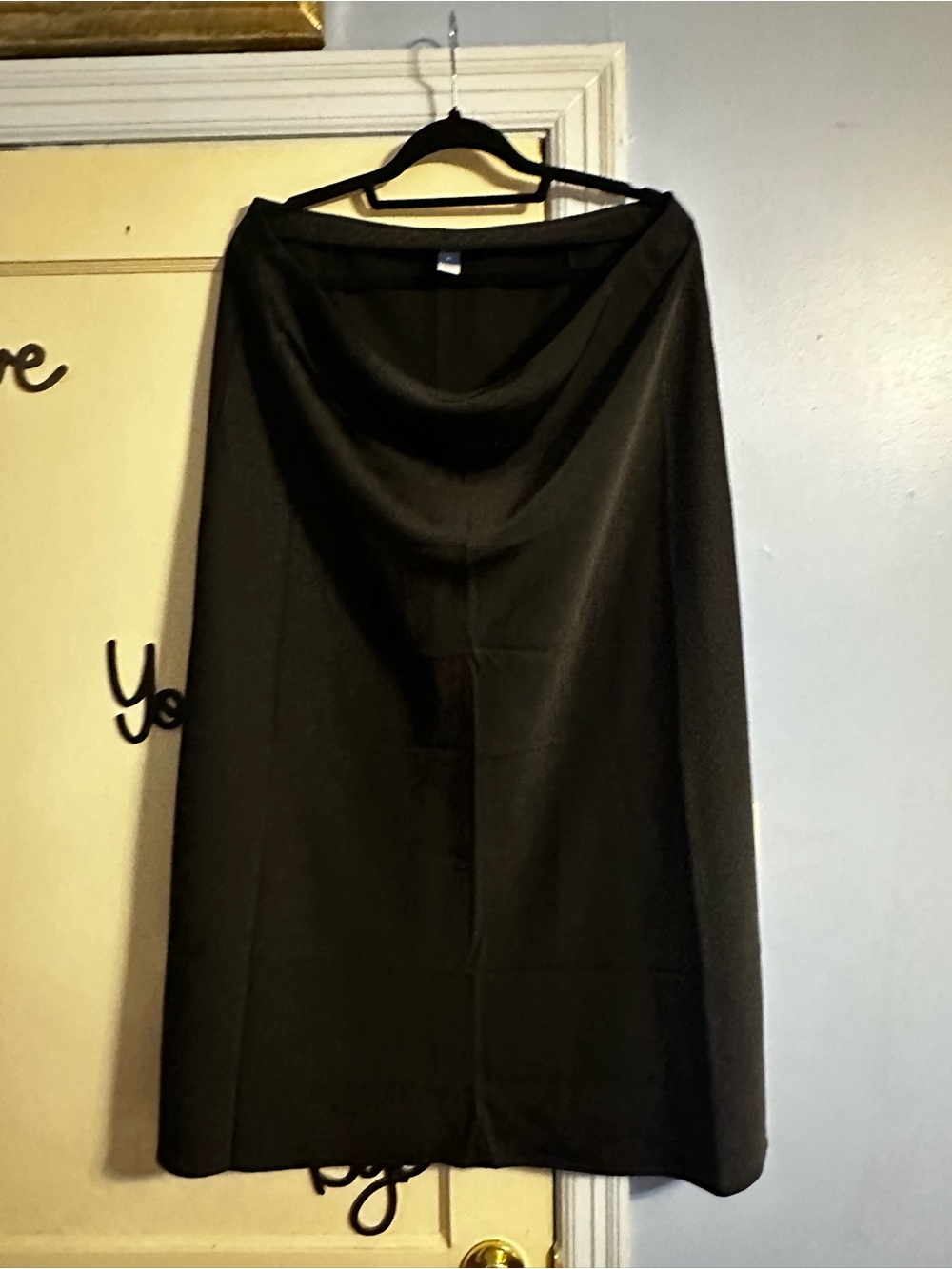 Old Navy Black Midi A-Line Skirt